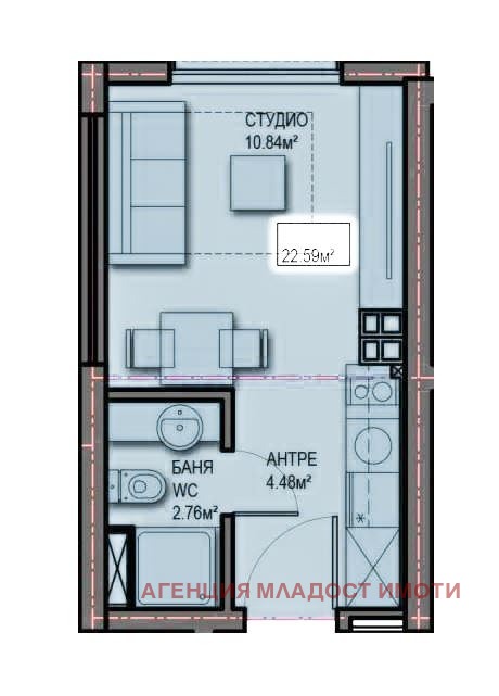 Продава 1-СТАЕН, гр. София, Младост 4, снимка 3 - Aпартаменти - 49321705