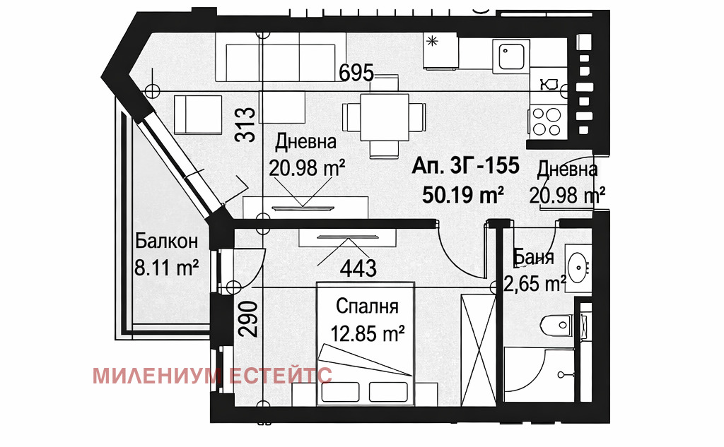 Продава 2-СТАЕН, гр. София, Орландовци, снимка 4 - Апартаменти - 53690636