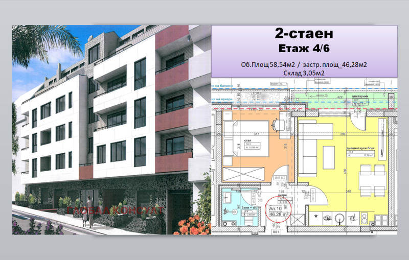 Продава 2-СТАЕН, гр. София, Банишора, снимка 1 - Aпартаменти - 47787388