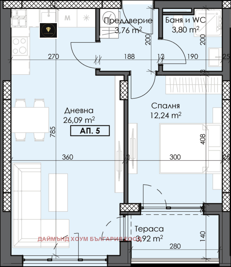 Продава  2-стаен град Пловдив , Тракия , 70 кв.м | 63697867 - изображение [2]