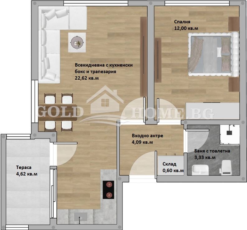 Продава 2-СТАЕН, гр. Пловдив, Христо Смирненски, снимка 2 - Апартаменти - 53284450