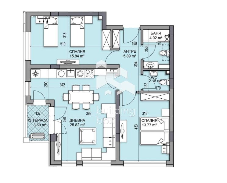 Myytävänä  2 makuuhuonetta Plovdiv , Gagarin , 104 neliömetriä | 48871585 - kuva [2]