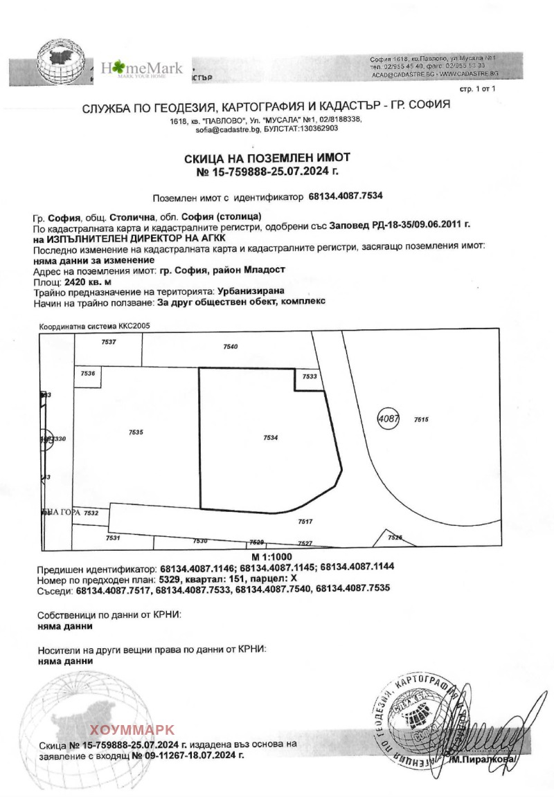 Продава ПАРЦЕЛ, гр. София, Горубляне, снимка 1 - Парцели - 45097752