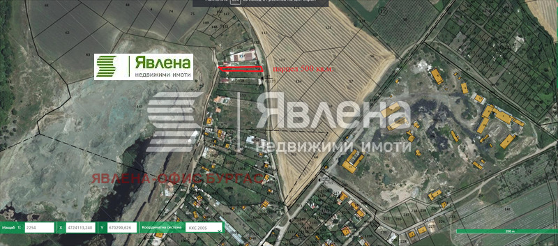 Till salu  Komplott region Burgas , Pomorie , 500 kvm | 82919520