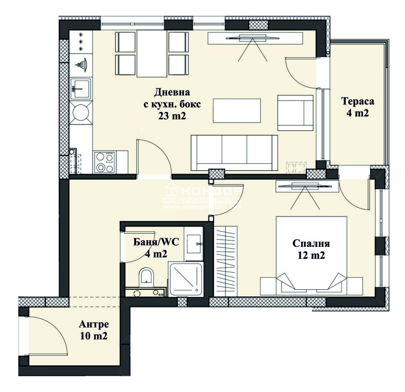 Продава 2-СТАЕН, гр. Пловдив, Христо Смирненски, снимка 2 - Aпартаменти - 44545113