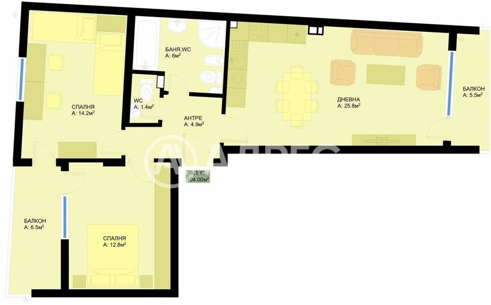 Продава 3-СТАЕН, гр. Варна, Гранд Мол, снимка 3 - Апартаменти - 55122637