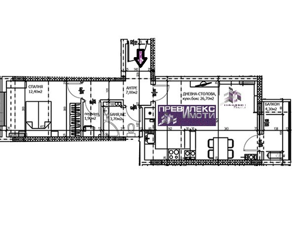 Продава 2-СТАЕН, гр. Пловдив, Тракия
