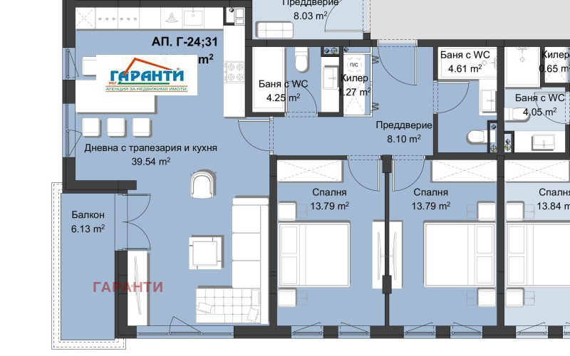 Продава 3-СТАЕН, гр. Пловдив, Христо Смирненски, снимка 2 - Aпартаменти - 49296229