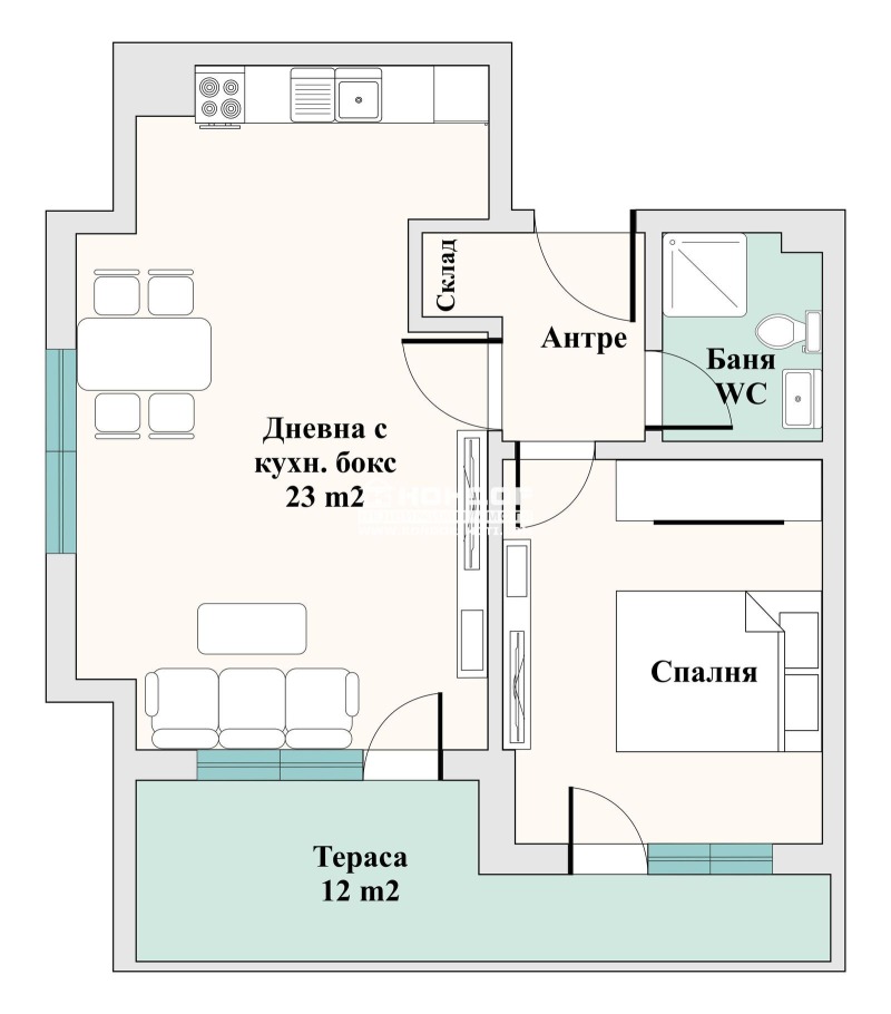 Zu verkaufen  1 Schlafzimmer Plowdiw , Wastanitscheski , 71 qm | 28036540 - Bild [13]