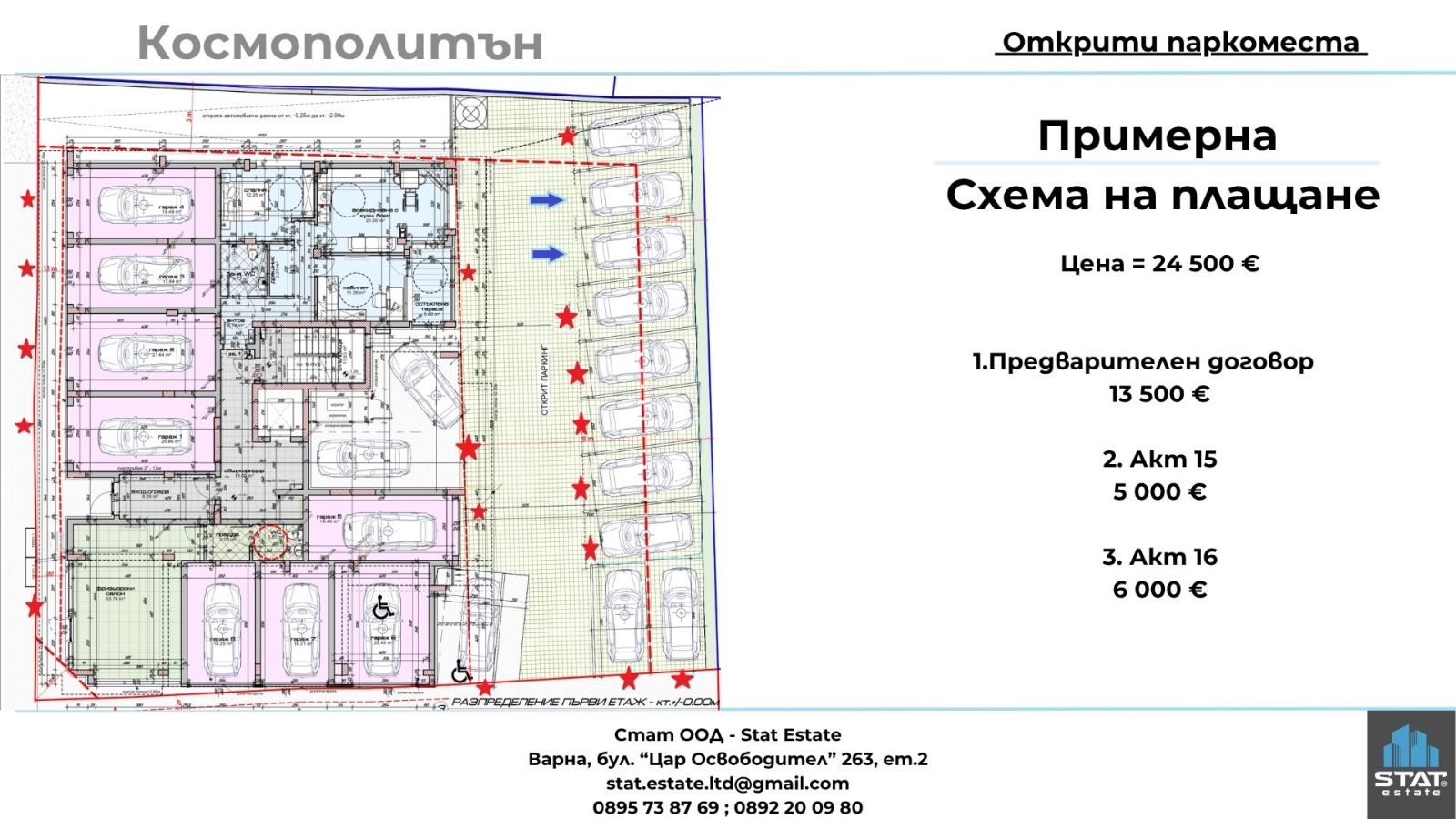 Продава ГАРАЖ, ПАРКОМЯСТО, гр. Варна, Колхозен пазар, снимка 3 - Гаражи и паркоместа - 50596045