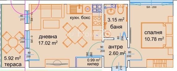 Продаја  1 спаваћа соба Варна , м-т Пчелина , 55 м2 | 43490241 - слика [6]
