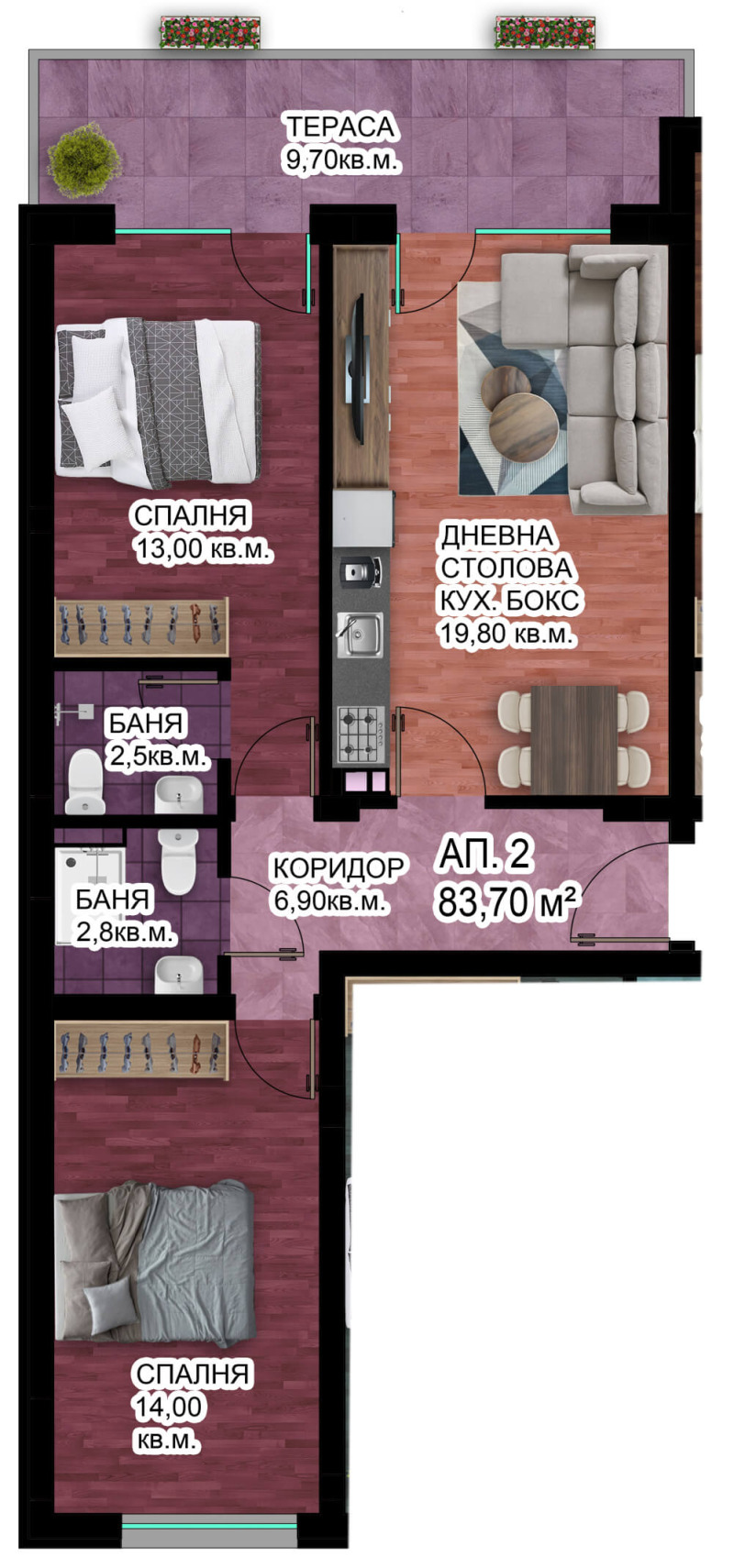 Продава 3-СТАЕН, гр. Пловдив, Христо Смирненски, снимка 4 - Апартаменти - 52314454