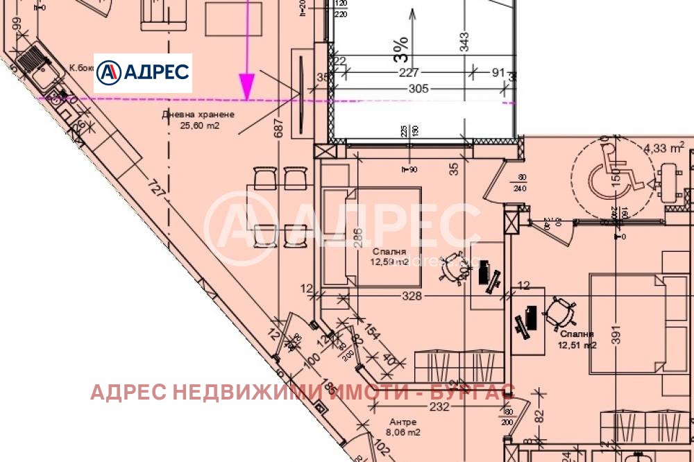 Продава 3-СТАЕН, гр. Бургас, Зорница, снимка 3 - Апартаменти - 53783081