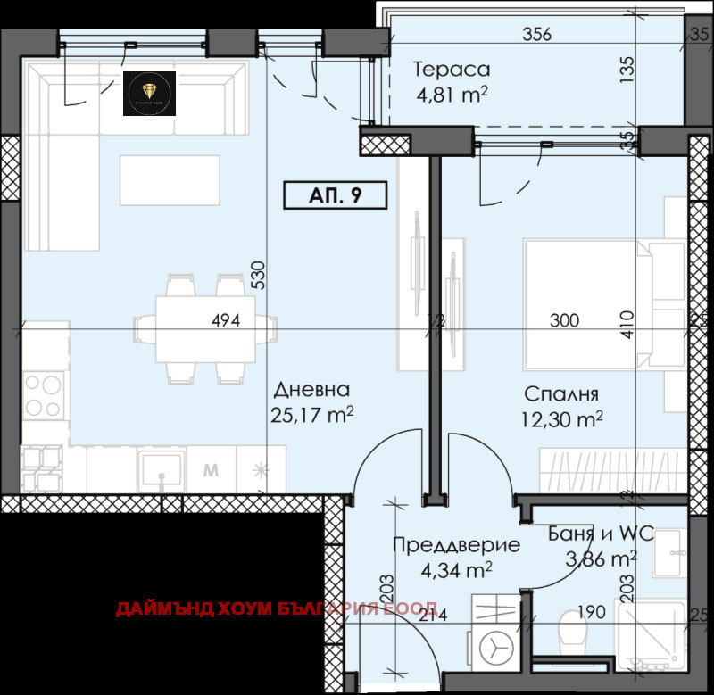 Til salgs  1 soverom Plovdiv , Trakija , 72 kvm | 17494494 - bilde [2]