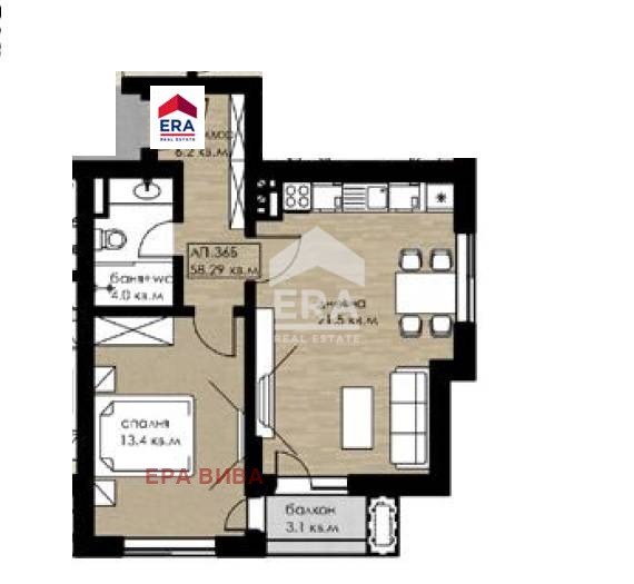 Продава  2-стаен град София , Дружба 2 , 69 кв.м | 89230727 - изображение [5]