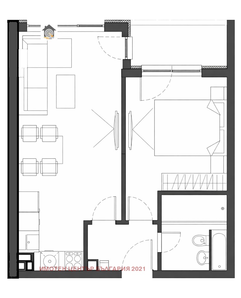 Продава 2-СТАЕН в град София, Манастирски ливади - 61 кв.м / 163 000 € » 318 800.29 лв., ИМОТЕН ЦЕНТЪР БЪЛГАРИЯ 2021