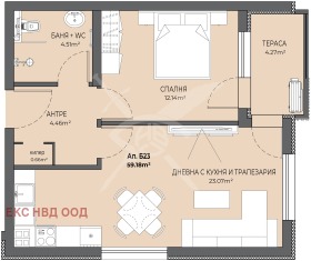 1 спальня Остромила, Пловдив 1