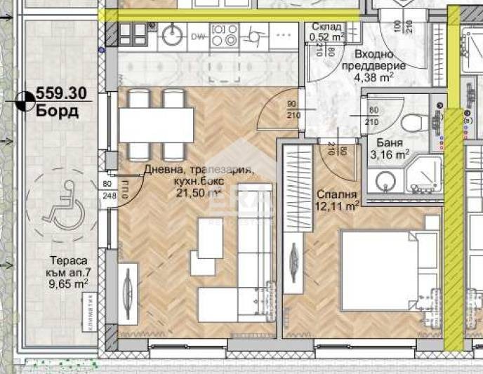 Продава 2-СТАЕН, гр. София, Люлин 8, снимка 4 - Апартаменти - 53283988