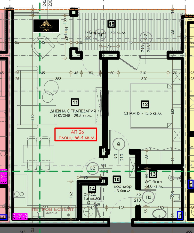 Продава 2-СТАЕН в област Пазарджик, гр. Велинград - 78 кв.м / 74 100 € » 144 927.00 лв., ПЕТРОВ ЕСТЕЙТ