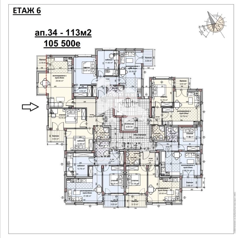 Продава 3-СТАЕН, гр. Варна, Владислав Варненчик 1, снимка 2 - Aпартаменти - 47114040