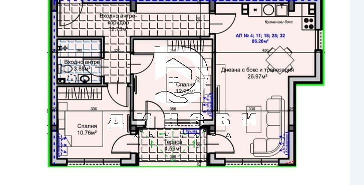 In vendita  2 camere da letto Stara Zagora , Geleznik - tsentar , 120 mq | 99406427