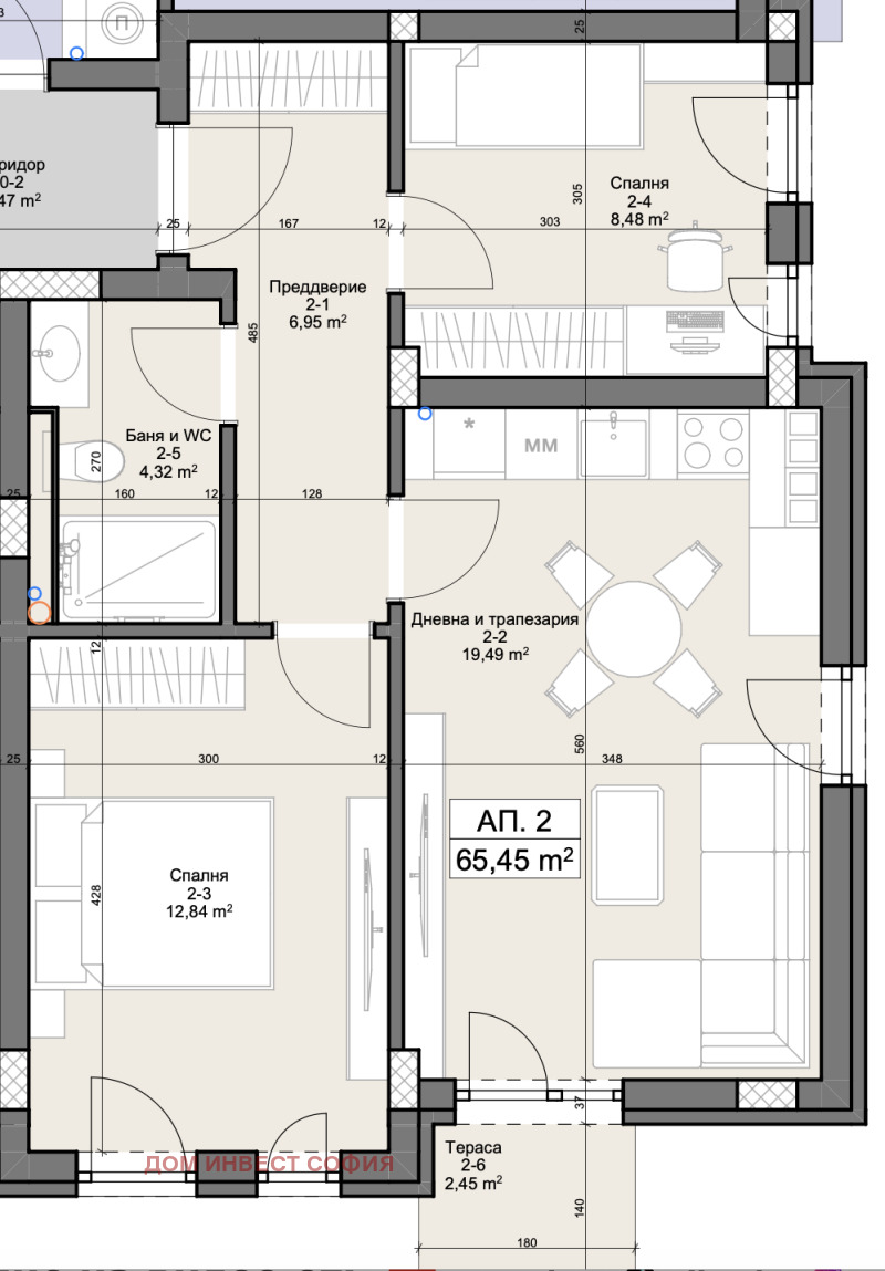 Продава 3-СТАЕН, гр. Пловдив, Христо Смирненски, снимка 5 - Апартаменти - 52816540