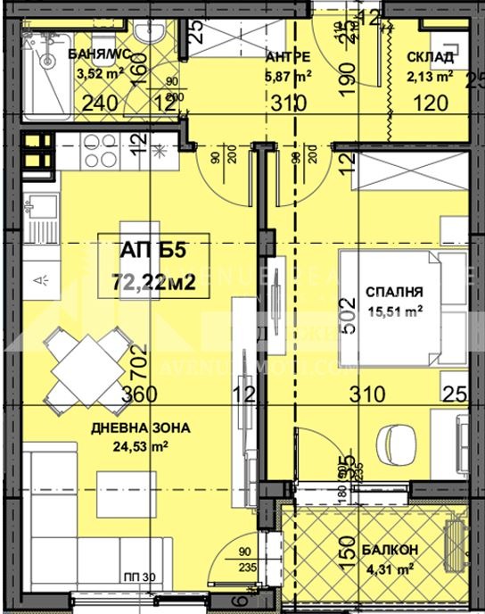 На продаж  1 спальня Пловдив , Остромила , 72 кв.м | 93554750 - зображення [2]