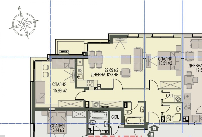 Продава 3-СТАЕН, гр. София, Кръстова вада, снимка 4 - Апартаменти - 53564444