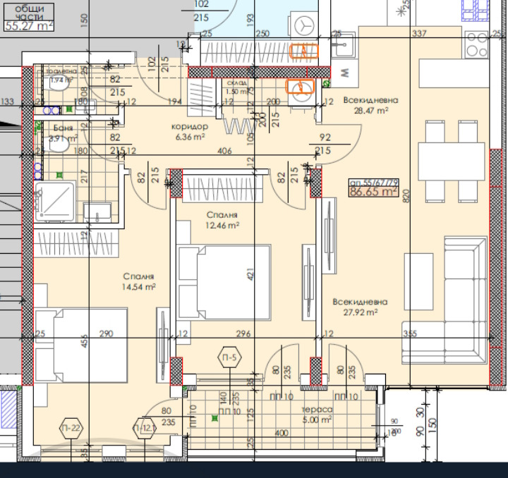 Продава  3-стаен град Пловдив , Тракия , 103 кв.м | 12887647 - изображение [5]