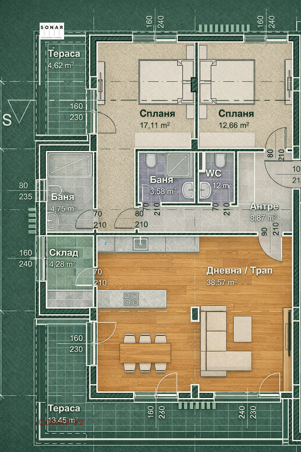 Продава 3-СТАЕН, гр. София, Малинова долина, снимка 2 - Апартаменти - 53785150
