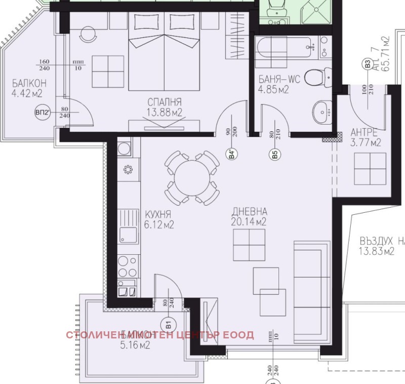 На продаж  1 спальня София , Драгалевци , 80 кв.м | 13318167 - зображення [3]