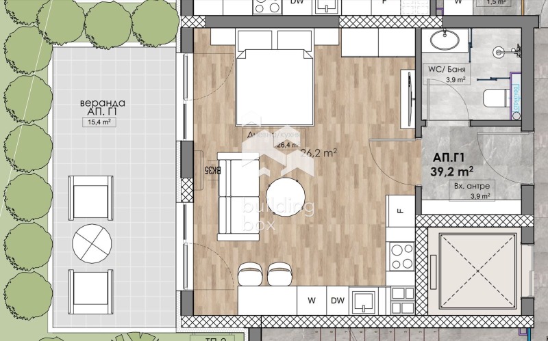 Продаја  Студио Пловдив , Каршијака , 60 м2 | 37697578 - слика [2]
