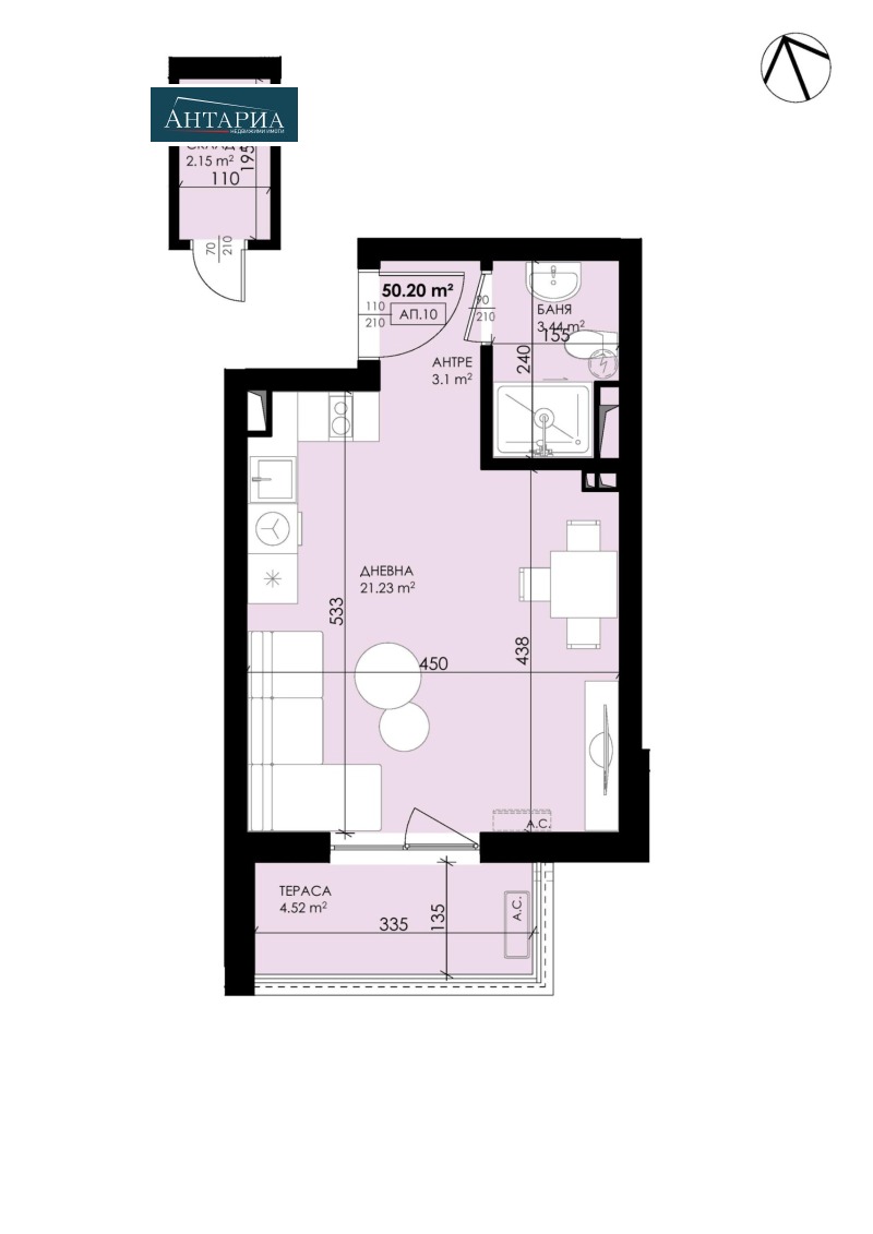 Продава 1-СТАЕН, гр. Созопол, област Бургас, снимка 3 - Апартаменти - 53033542