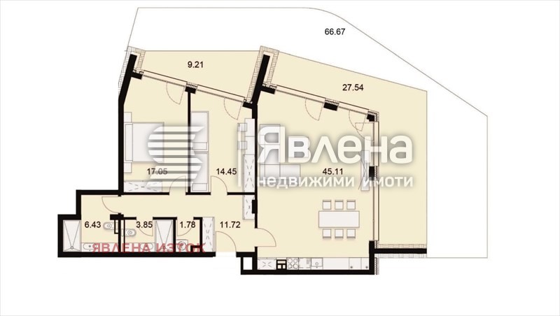 Na prodej  2 ložnice Sofia , v.z.Malinova dolina , 175 m2 | 58854167 - obraz [8]