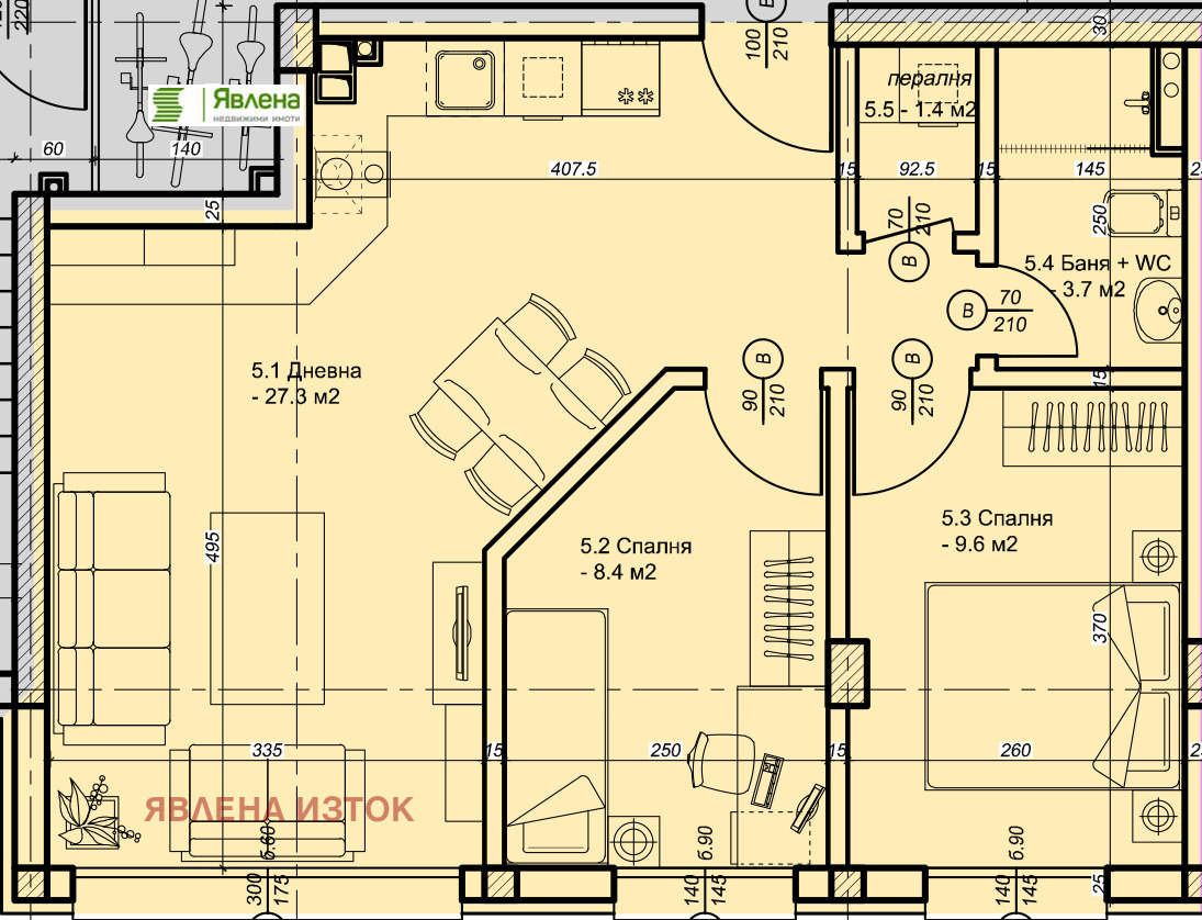 Продава 3-СТАЕН, гр. София, Хаджи Димитър, снимка 11 - Апартаменти - 54686083