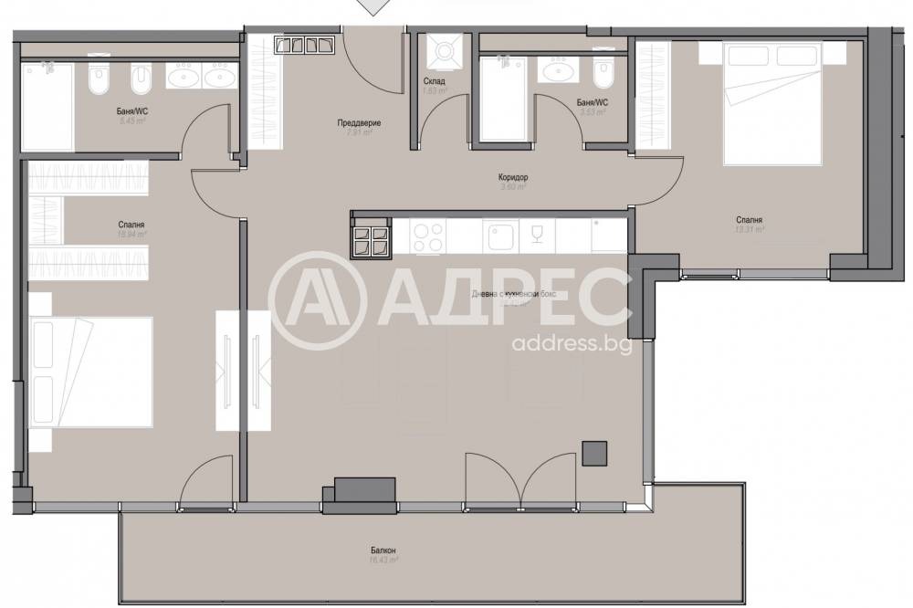 Продава 3-СТАЕН, гр. София, Оборище, снимка 2 - Апартаменти - 54390089