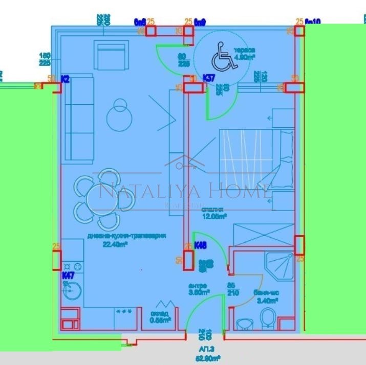 Продава 2-СТАЕН, гр. Бургас, Славейков, снимка 2 - Апартаменти - 53198647