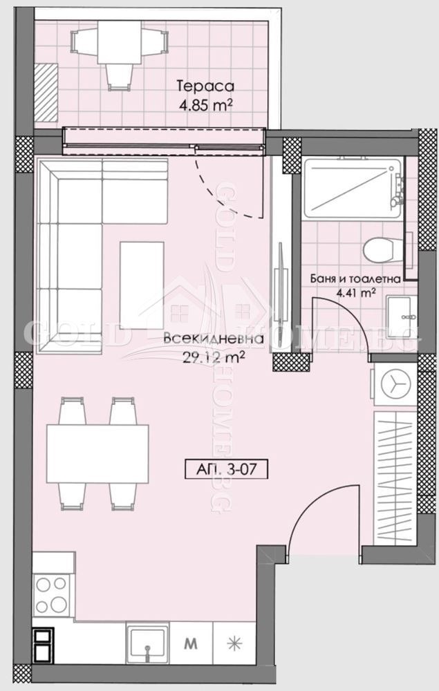 Na prodej  Studio Plovdiv , Ostromila , 52 m2 | 92516285 - obraz [2]