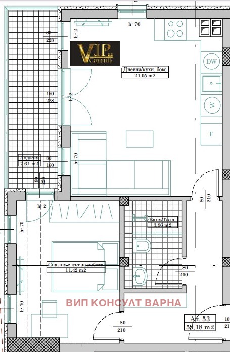 Продается  1 спальня Варна , Кайсиева градина , 67 кв.м | 23823780 - изображение [2]