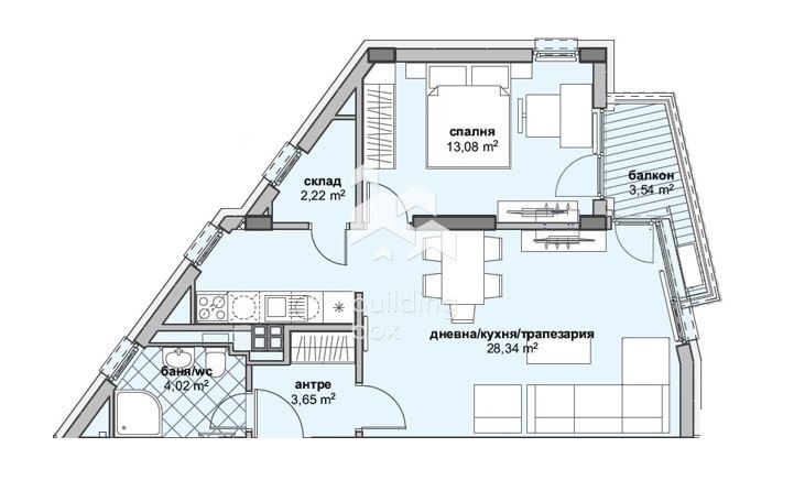 Продава  2-стаен, град София, Люлин 6 •  122 805 EUR • ID 12758150 — holmes.bg - [1] 