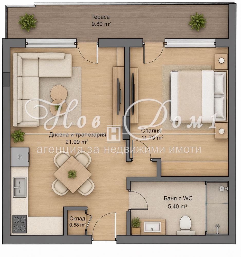 Продава 2-СТАЕН, гр. Пловдив, Остромила