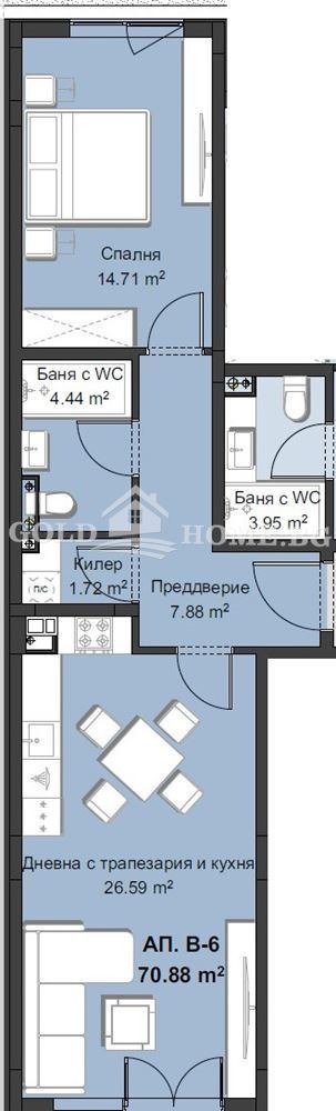 Zu verkaufen  1 Schlafzimmer Plowdiw , Hristo Smirnenski , 74 qm | 43845764 - Bild [13]