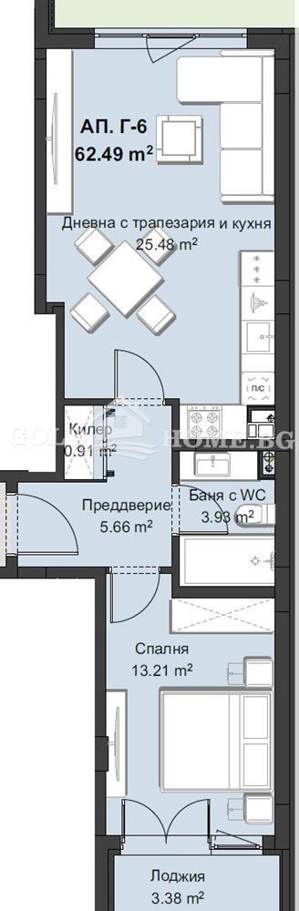 Zu verkaufen  1 Schlafzimmer Plowdiw , Hristo Smirnenski , 74 qm | 43845764 - Bild [2]