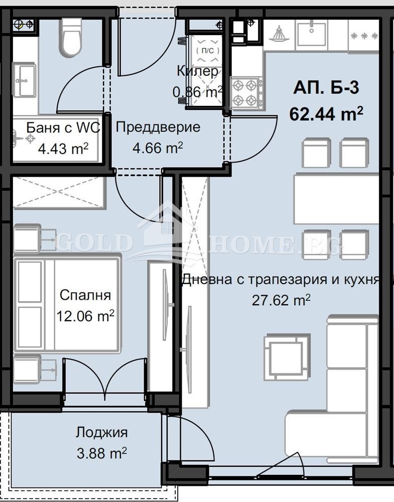 Na prodej  1 ložnice Plovdiv , Christo Smirnenski , 74 m2 | 43845764 - obraz [11]