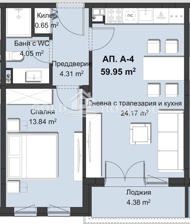 Zu verkaufen  1 Schlafzimmer Plowdiw , Hristo Smirnenski , 74 qm | 43845764 - Bild [4]