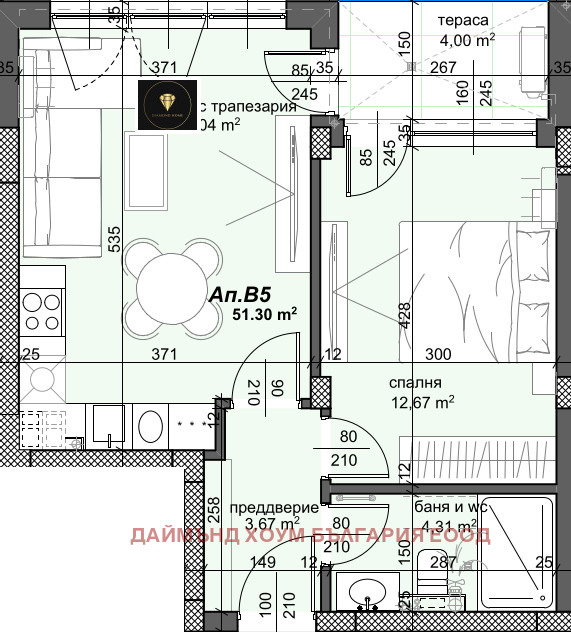 Продава  2-стаен град Пловдив , Тракия , 64 кв.м | 65889475 - изображение [2]