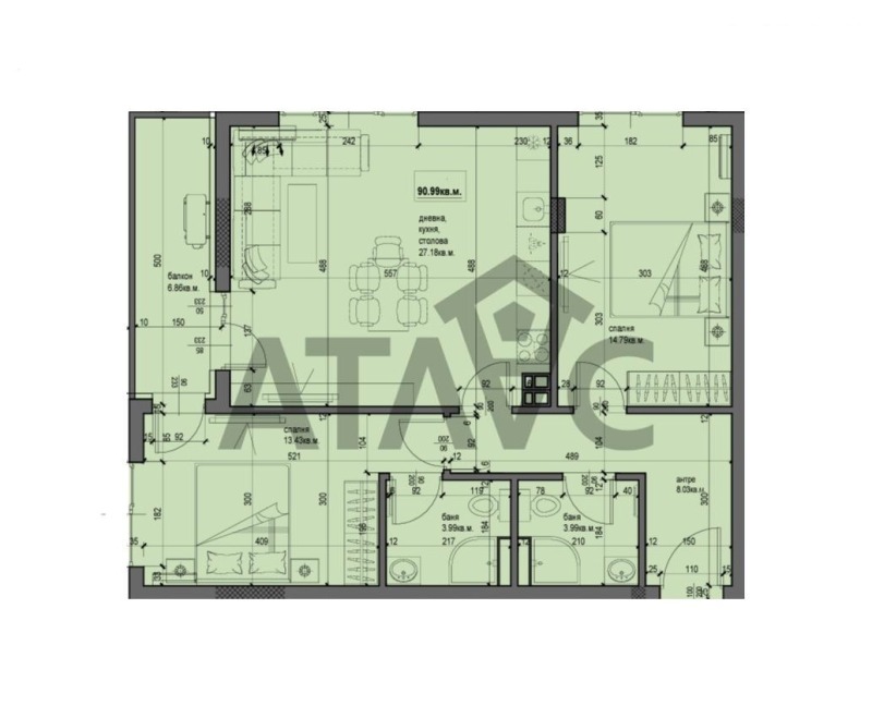 Продава 3-СТАЕН, гр. Пловдив, Христо Смирненски, снимка 13 - Aпартаменти - 47520667