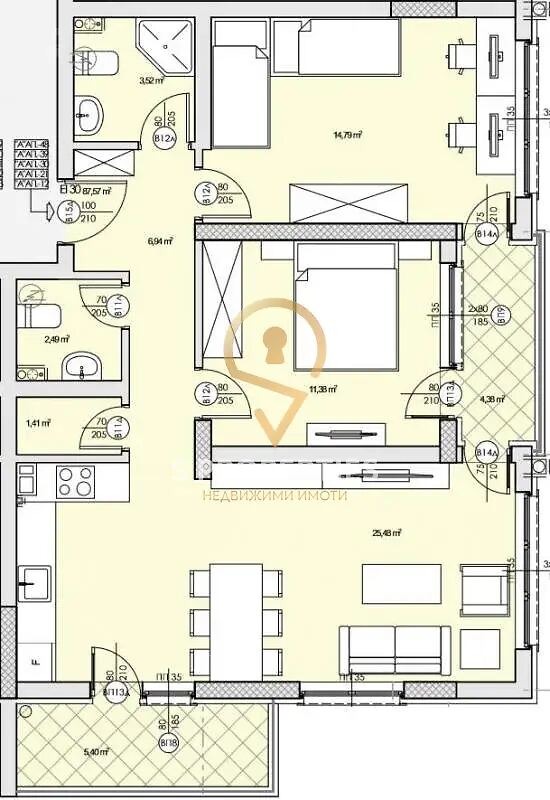 Продава 3-СТАЕН, гр. Варна, Трошево, снимка 13 - Апартаменти - 52413467