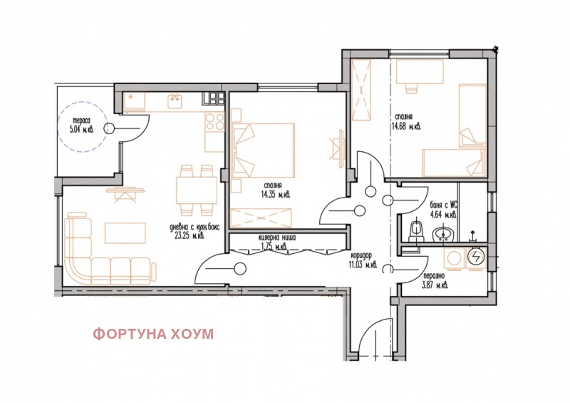 Продава 3-СТАЕН, гр. Варна, м-т Долна Трака, снимка 2 - Aпартаменти - 48402760