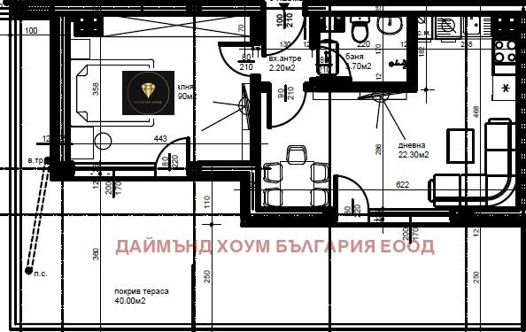 Продава 2-СТАЕН, гр. Пловдив, Коматевски възел, снимка 2 - Aпартаменти - 49402741